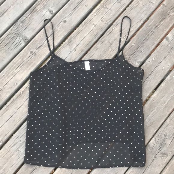 💫4/30 AMERICAN APPAREL Polka Dot Sheer Camisole - Picture 2 of 5
